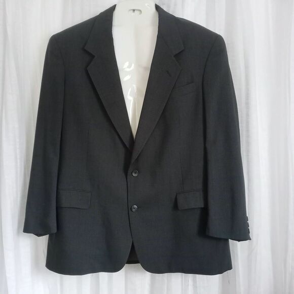 Vintage DIOR Le Connaisseur Wool Suit Jacket Blue Black Lined